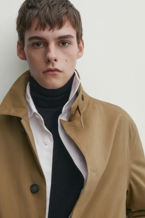 Cotton blend jacket with pockets