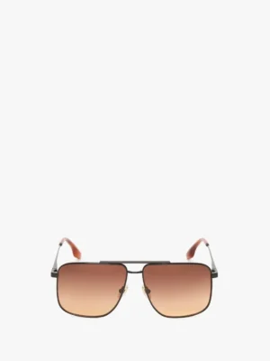 Dikdörtgen Vizörlü Altın Çerçeveli Güneş Gözlüğü